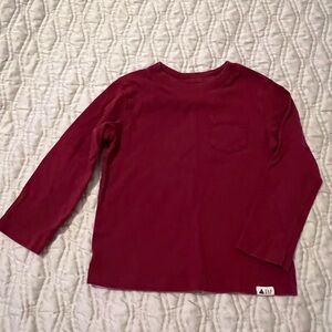 GAP Kids Red Long Sleeve Shirt